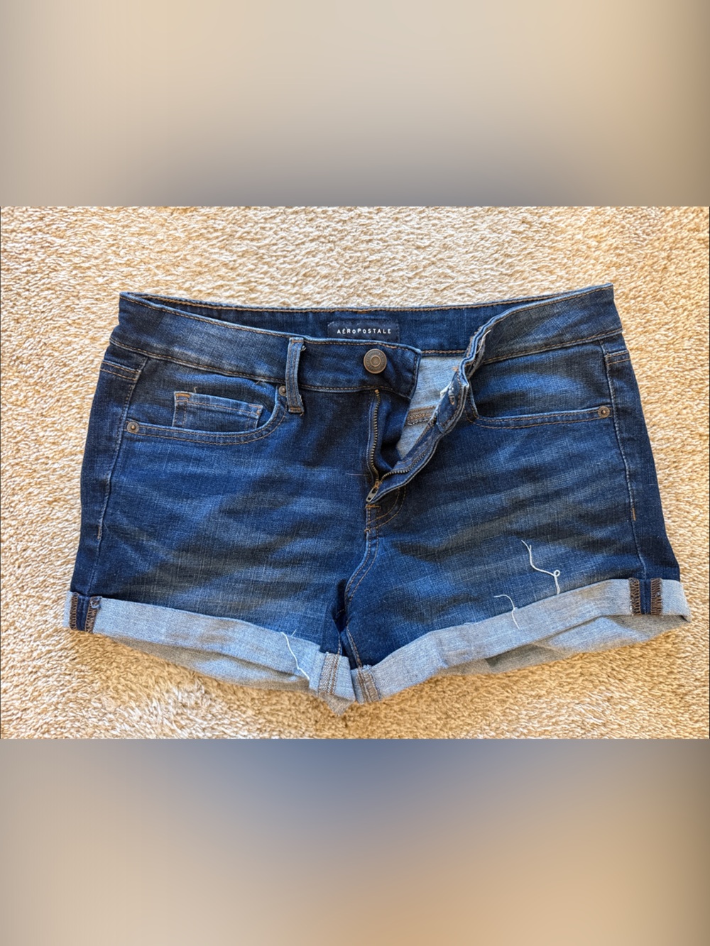 American Eagle Dark Blue Denim Shorts